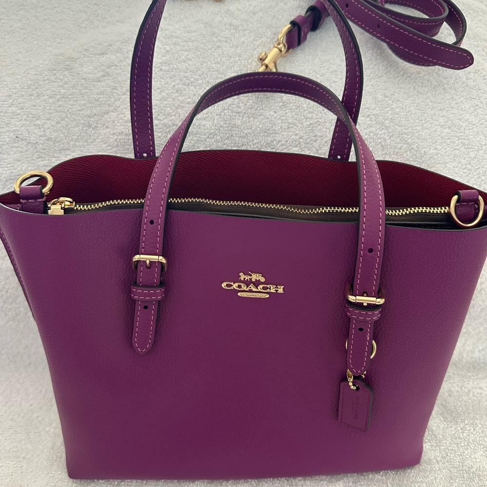 Coach Purple Leather Crossbody Bag